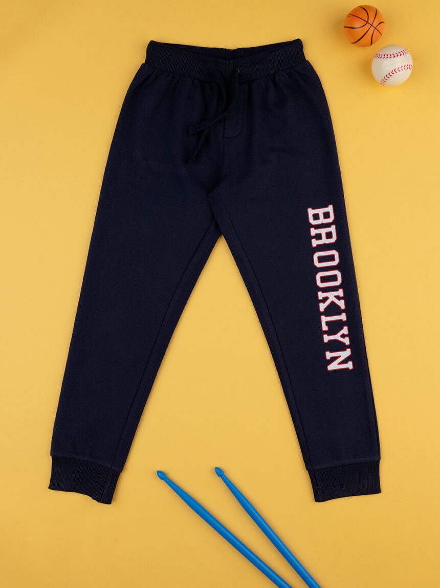 παιδικό παντελόνι φόρμας μπλε brooklyn για αγόρι - Prénatal