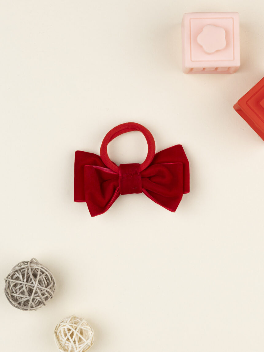 βρεφικό βελουτέ λαστιχάκι με φιογκάκι για κορίτσι - Prénatal