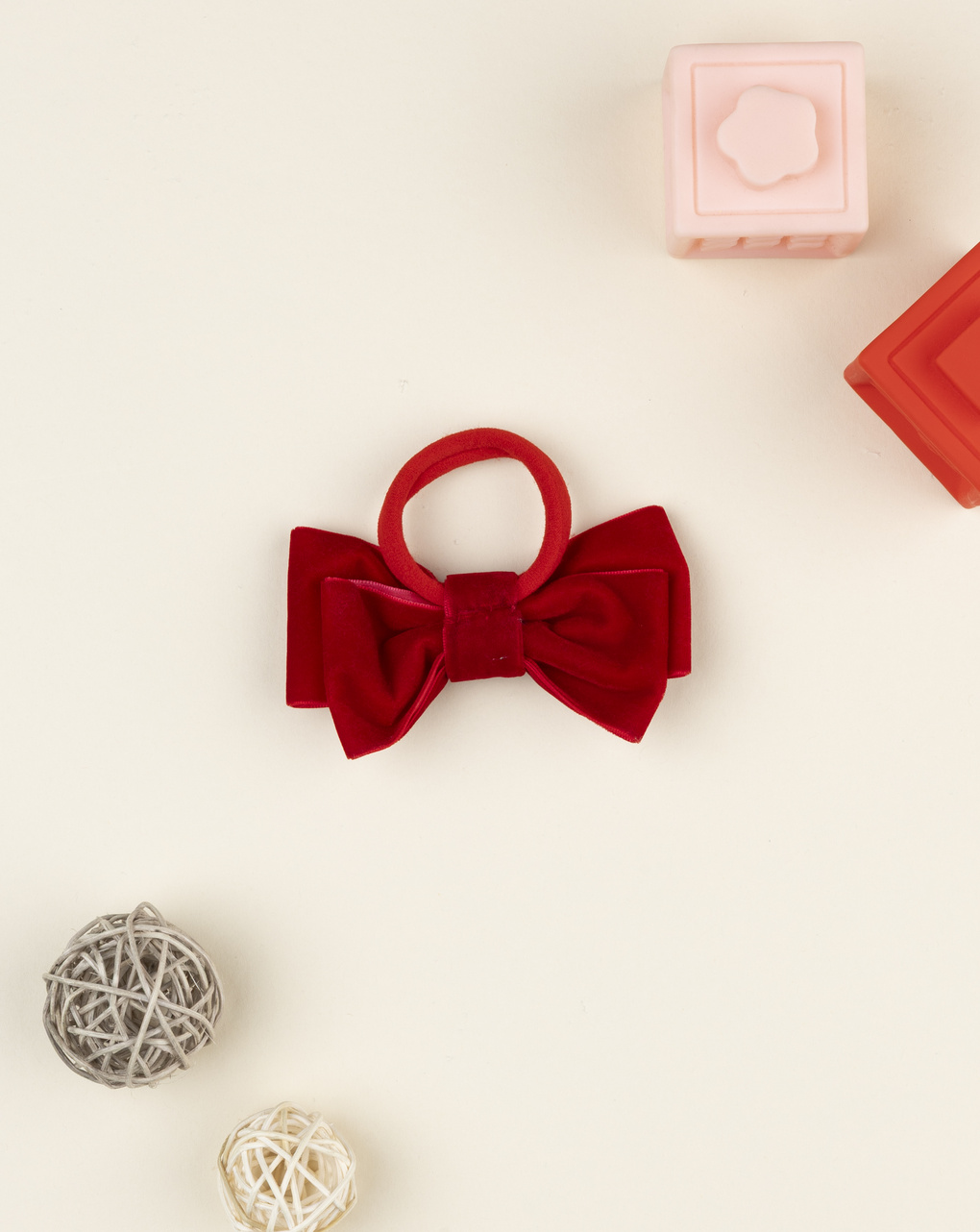 βρεφικό βελουτέ λαστιχάκι με φιογκάκι για κορίτσι - Prénatal