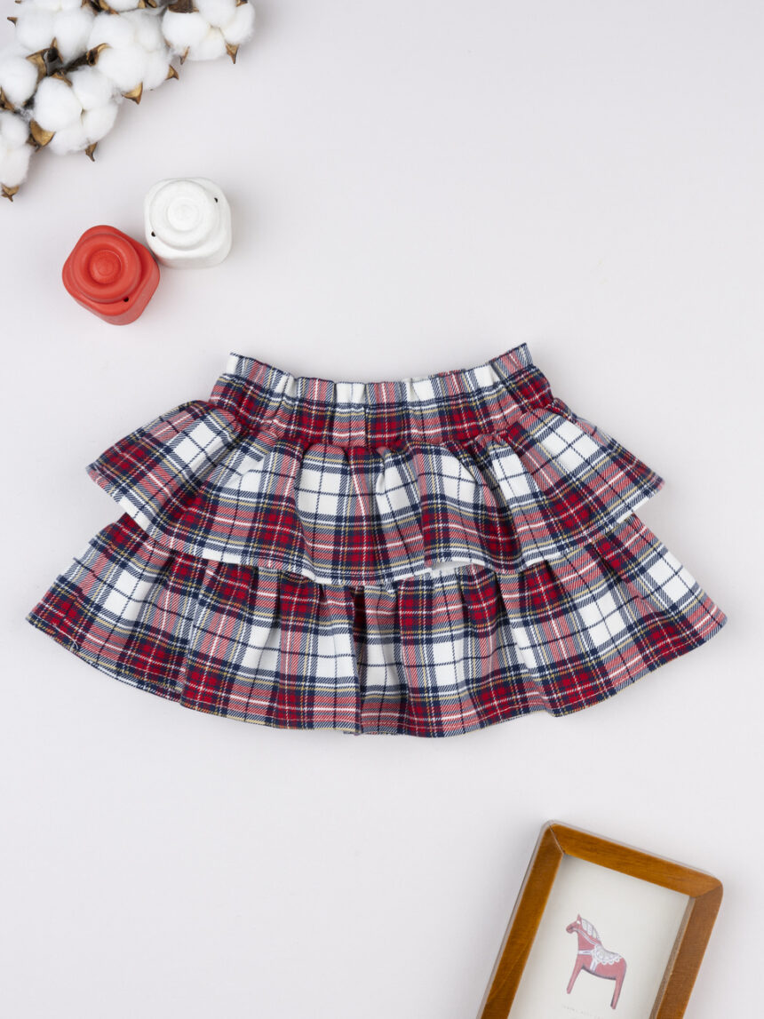 βρεφική φούστα καρό με φιογκάκι classic για κορίτσι - Prénatal