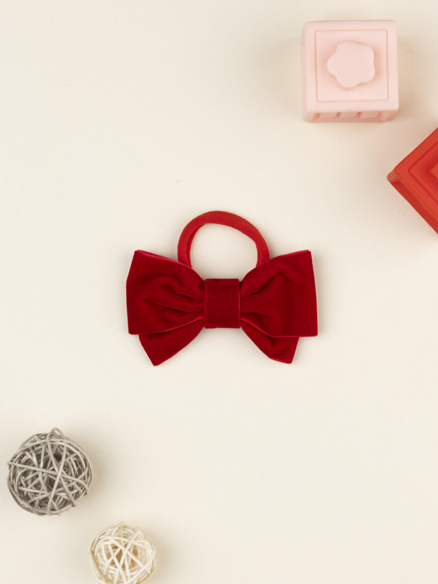 βρεφικό βελουτέ λαστιχάκι με φιογκάκι για κορίτσι - Prénatal