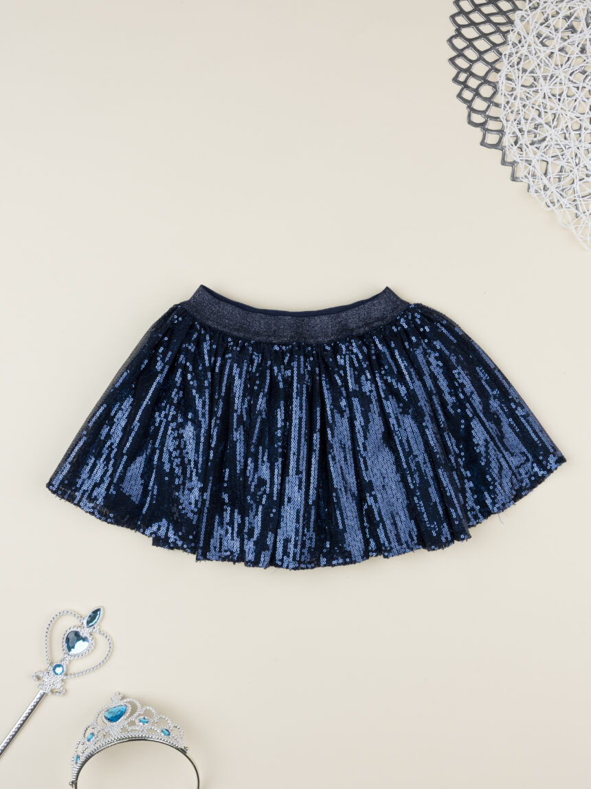 παιδική φούστα μπλε με παγιέτες classic για κορίτσι - Prénatal