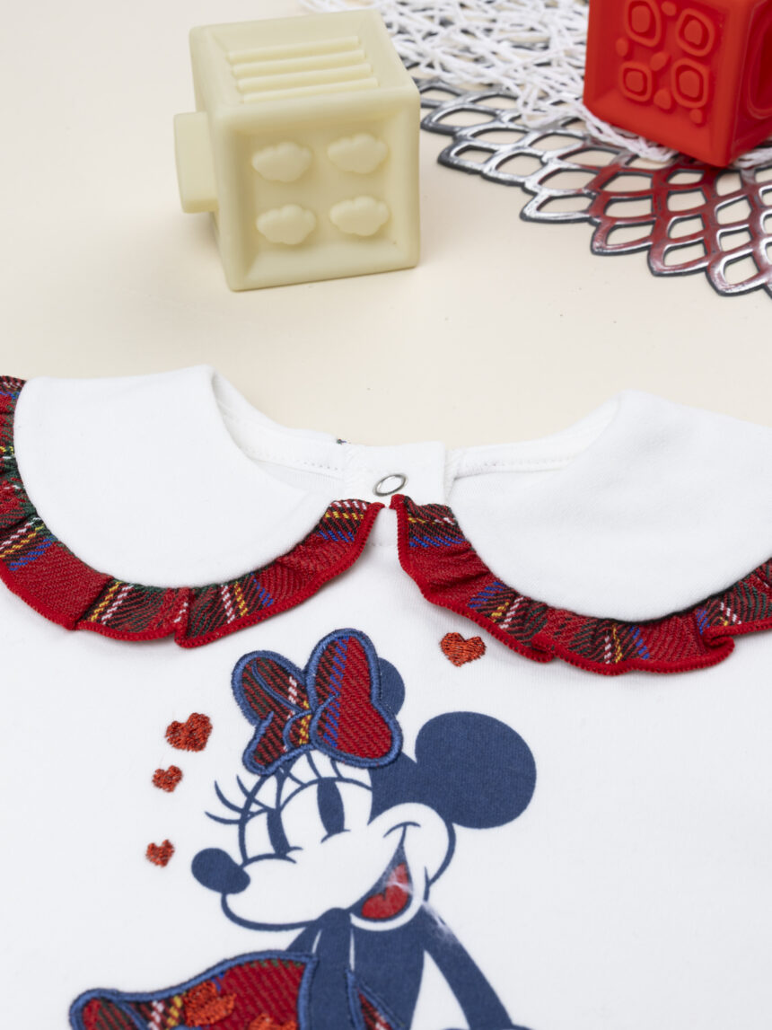 βρεφική μπλούζα πόλο λευκή minnie classic για κορίτσι - Prénatal