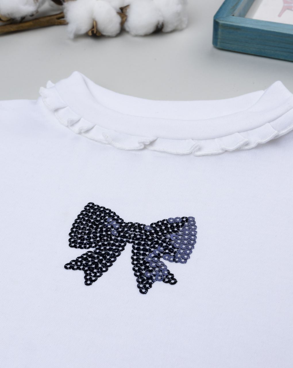 παιδική μπλούζα ζιβάγκο λευκή με φιογκάκι classic για κορίτσι - Prénatal