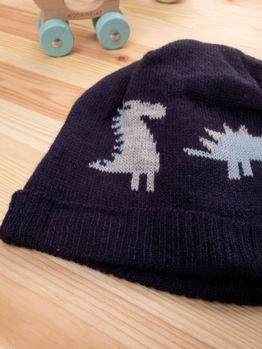 βρεφικό σκουφάκι μπλε με δεινόσαυρους για αγόρι - Prénatal