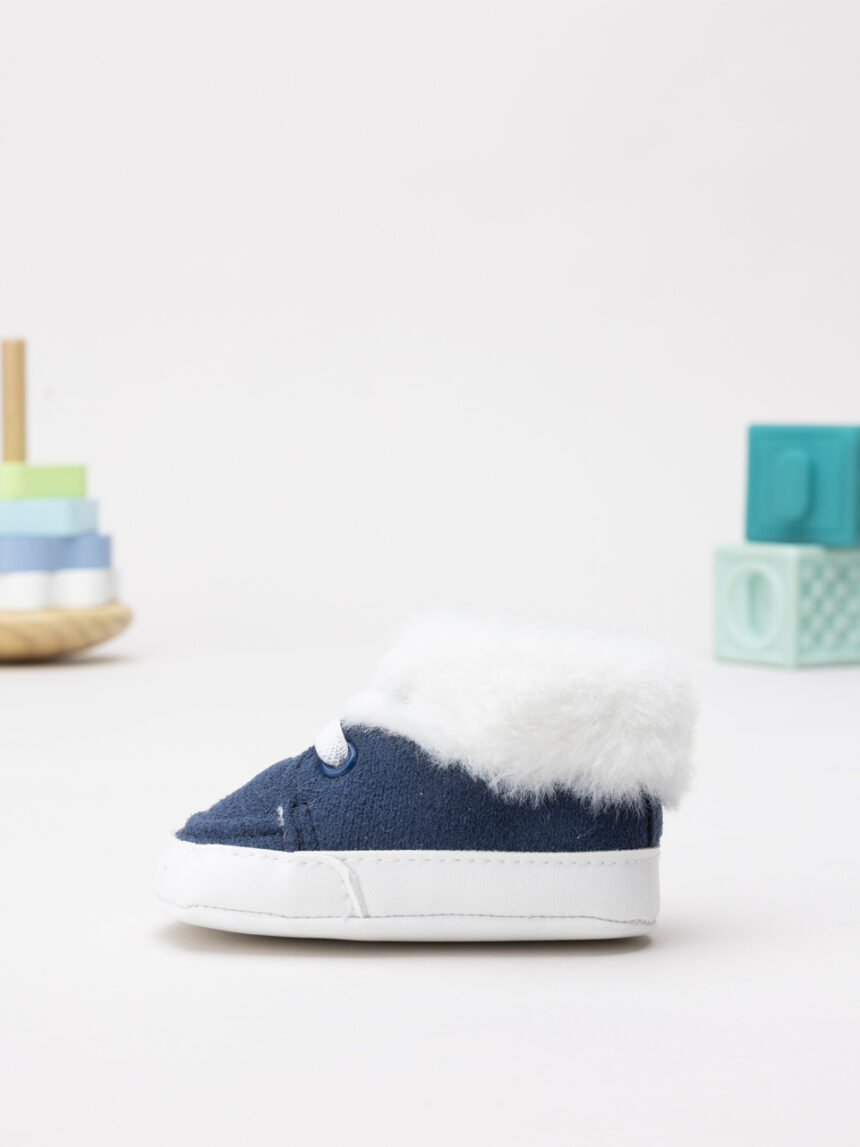 βρεφικά παπούσια αγκαλιάς μπλε για αγόρι - Prénatal