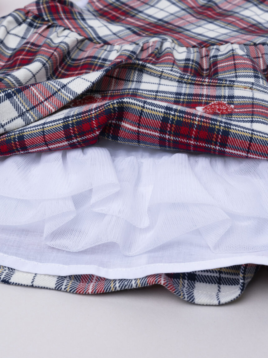 βρεφικό φόρεμα καρό με καρδούλες classic για κορίτσι - Prénatal