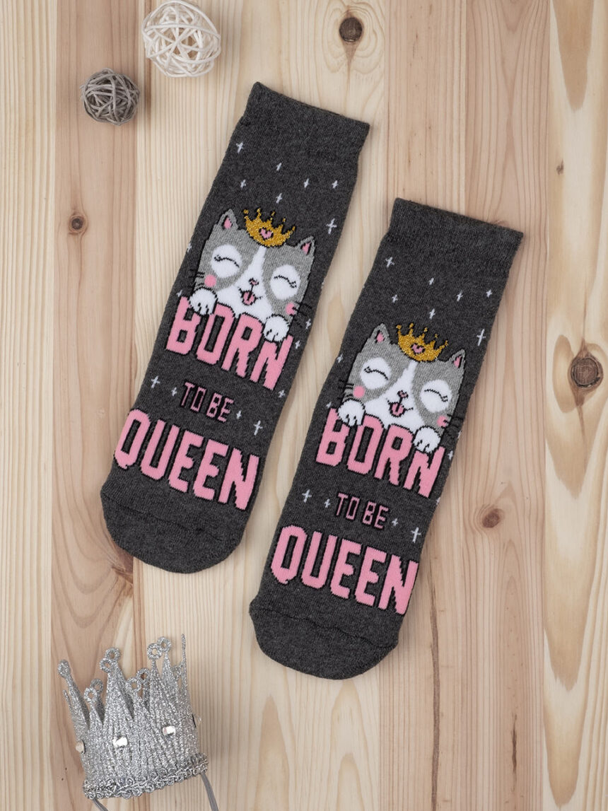 παιδικές αντιολισθητικές κάλτσες με γατάκι για κορίτσι - Prénatal