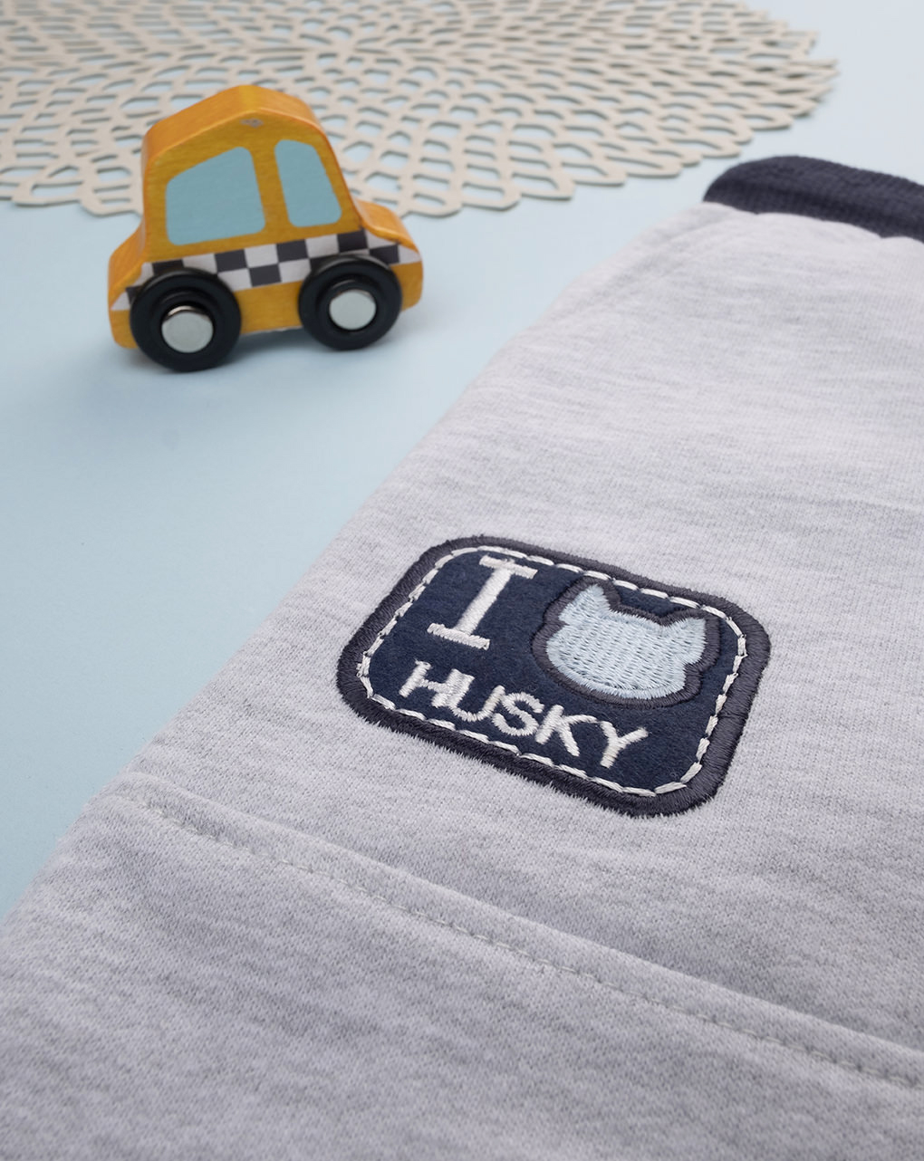 βρεφικό παντελόνι φόρμας γκρι husky για αγόρι - Prénatal