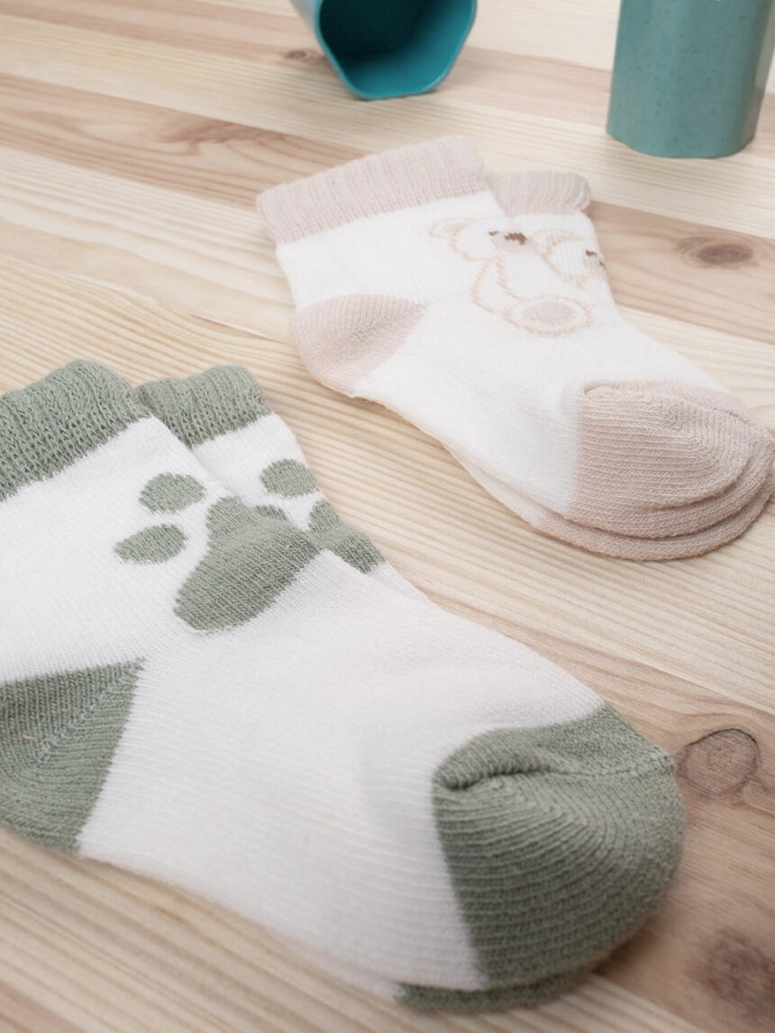 βρεφικά καλτσάκια με αρκουδάκια πακέτο x2 για αγόρι - Prénatal