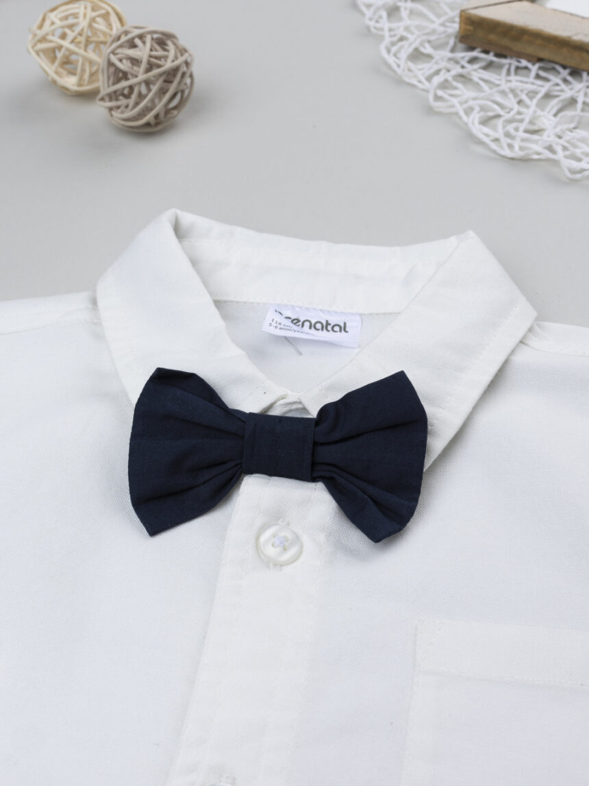 παιδικό πουκάμισο λευκό με παπιγιόν classic για αγόρι - Prénatal