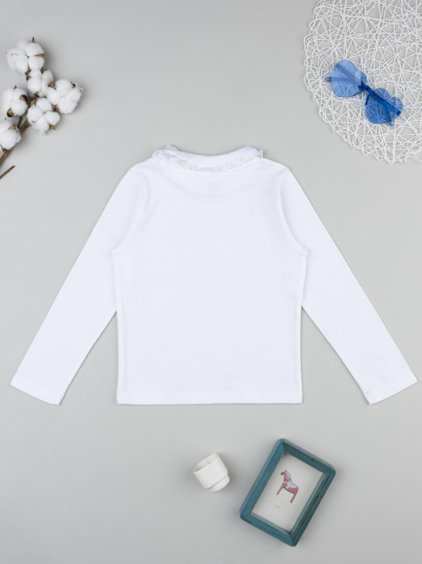 παιδική μπλούζα ζιβάγκο λευκή με φιογκάκι classic για κορίτσι - Prénatal