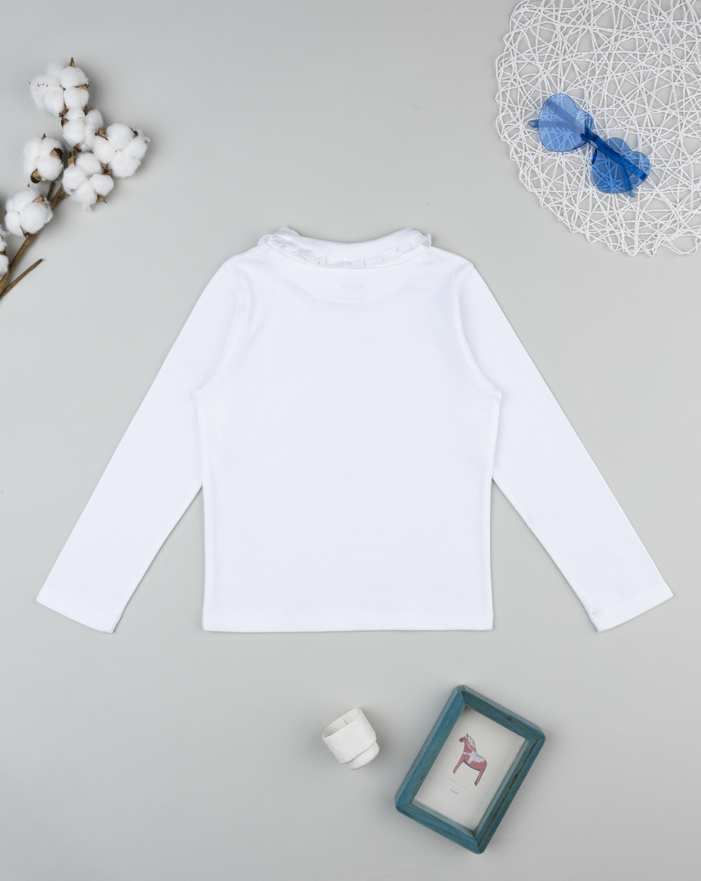 παιδική μπλούζα ζιβάγκο λευκή με φιογκάκι classic για κορίτσι - Prénatal