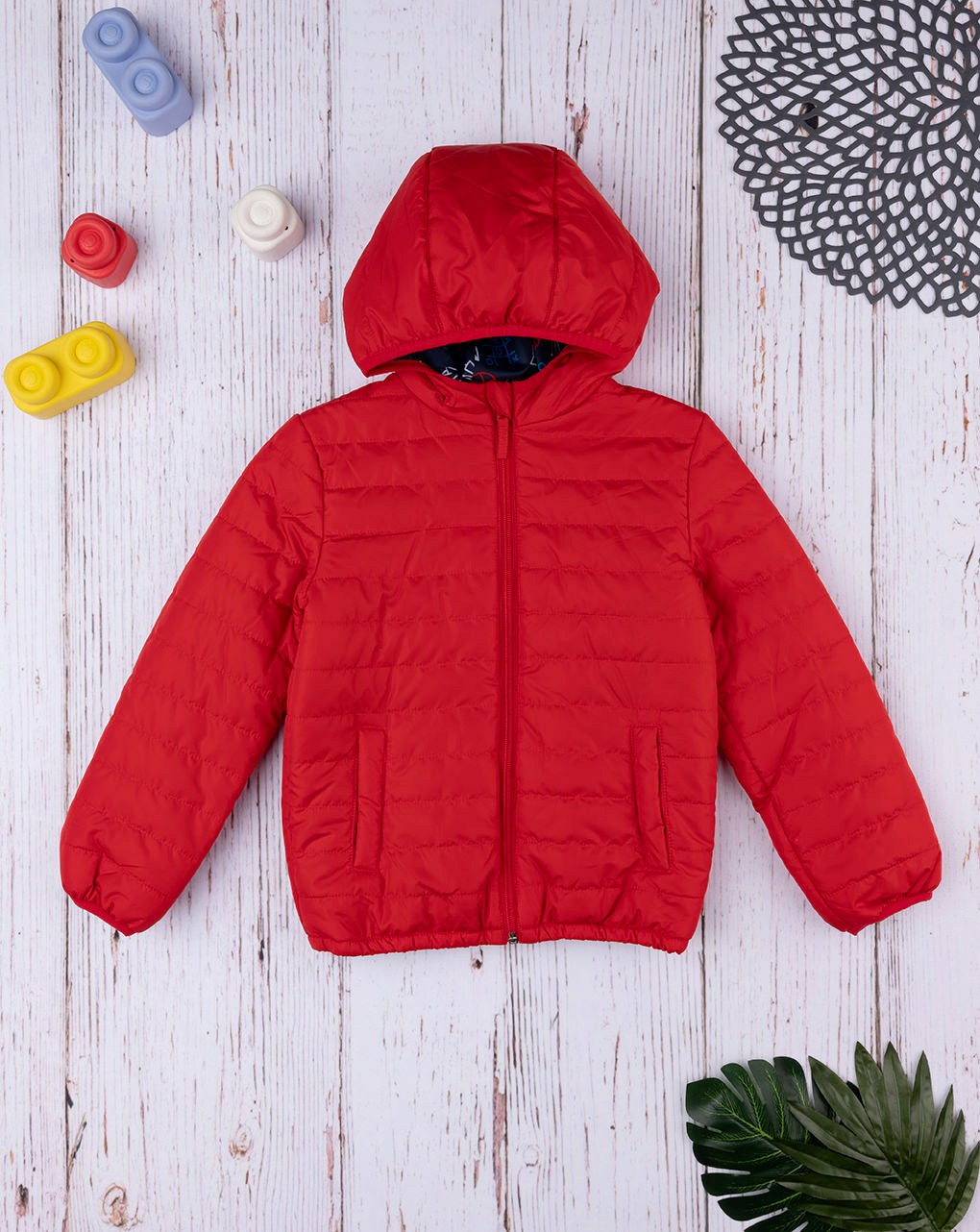 παιδικό μπουφάν puffer κόκκινο για αγόρι