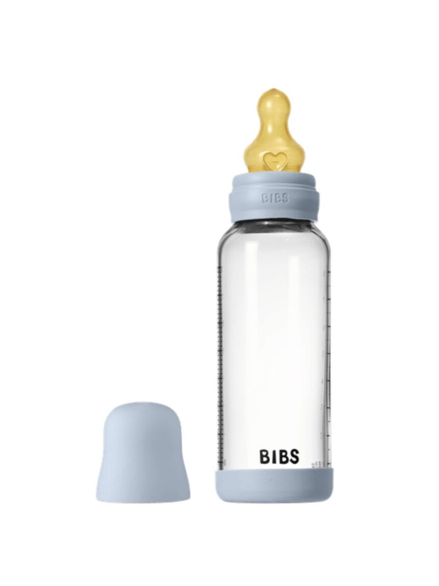 Bibs γυάλινο μπιμπερό 240ml latex baby blue 12.5020231 - BIBS