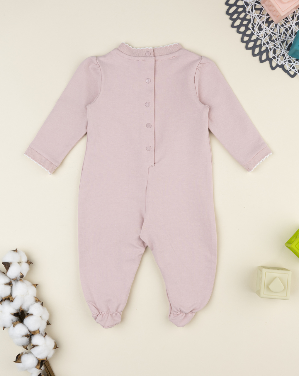 βρεφικό φορμάκι ροζ με γατάκι για κορίτσι - Prénatal