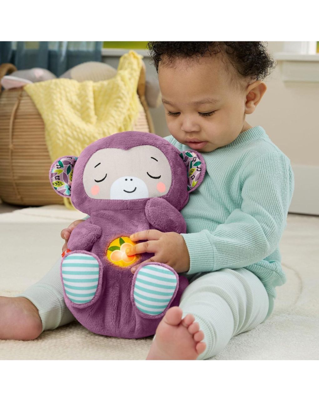 Fisher-price μαϊμουδάκι αγκαλιάς με κίνηση αναπνοής και μουσική jlh41 - Fisher-Price