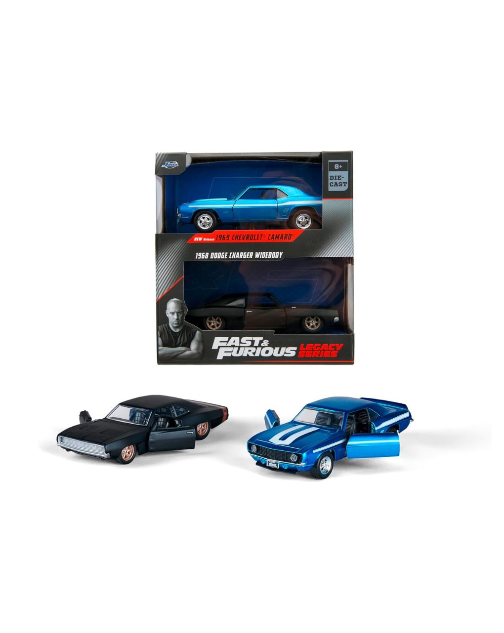Jada toys fast & furious twin pack 1:32 wave 2/1 1969 chevrolet camaro and 1968 dodge charge 253202013 - JADA