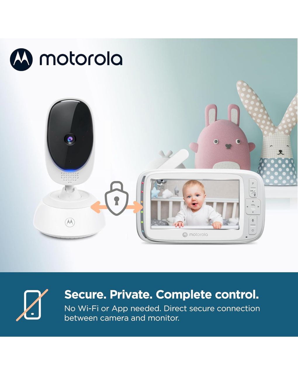 Motorola ενδοεπικοινωνία μωρού με κάμερα & οθόνη 5" m75 - Motorola