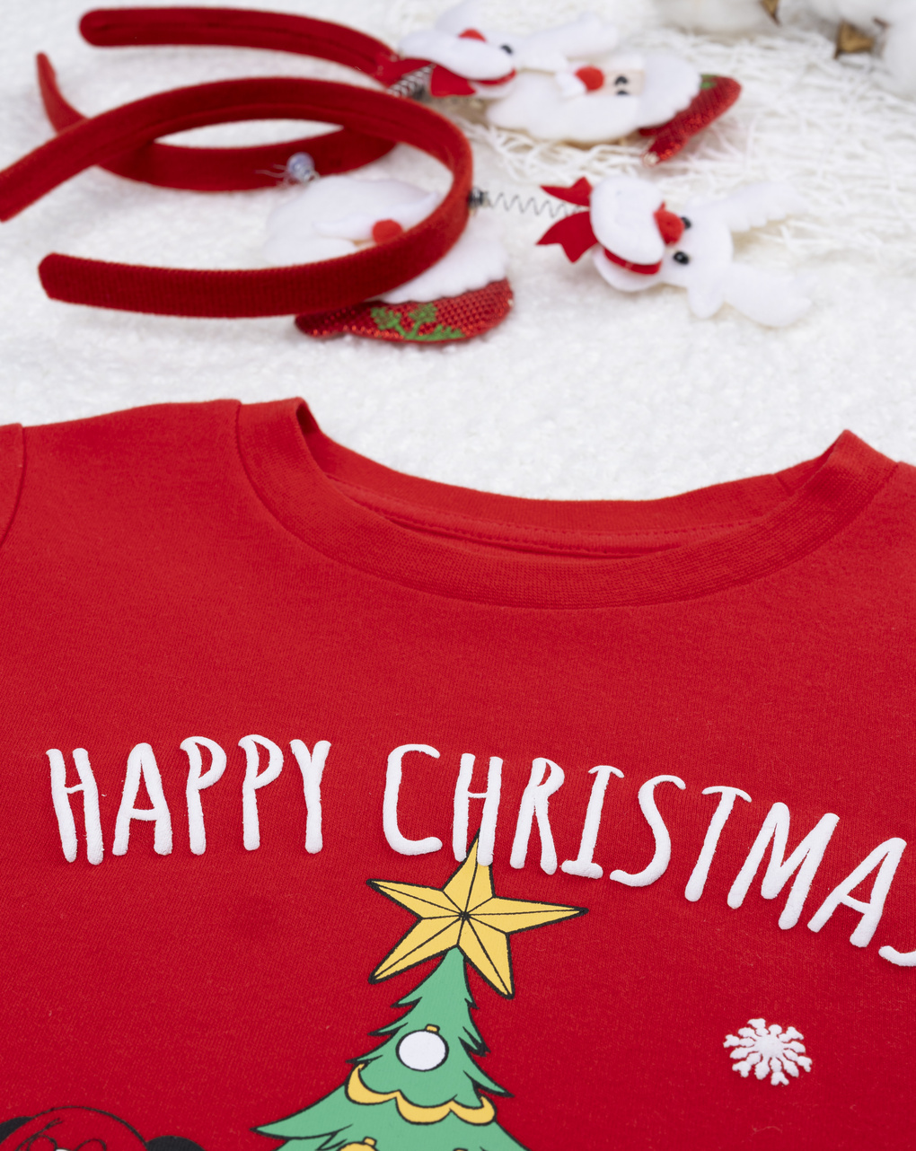 παιδική χριστουγεννιάτικη πιτζάμα κόκκινη minnie για κορίτσι - Prénatal