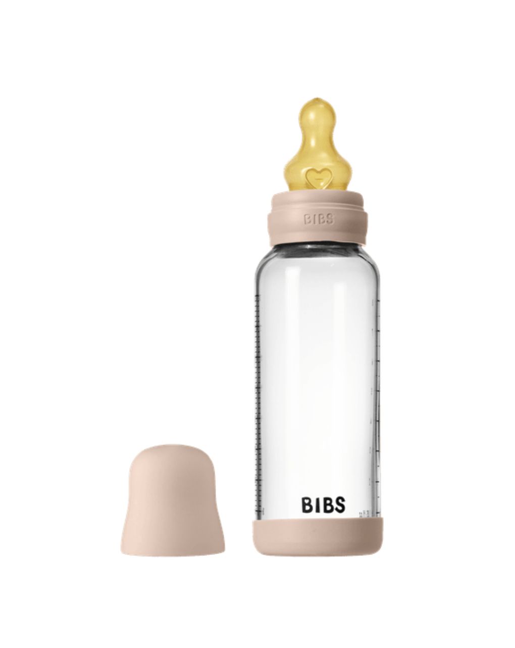 Bibs γυάλινο μπιμπερό 240ml latex blush 12.5020244