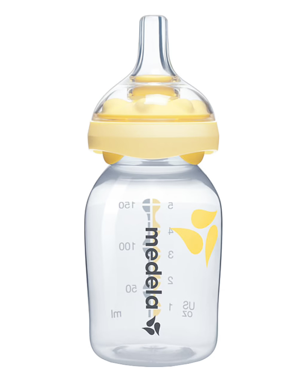 Medela πλαστικό μπιμπερό με θηλή σιλικόνης calma feeding system 150ml 008.0128 - Medela