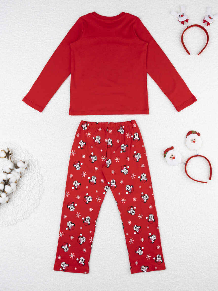 παιδική χριστουγεννιάτικη πιτζάμα κόκκινη minnie για κορίτσι - Prénatal