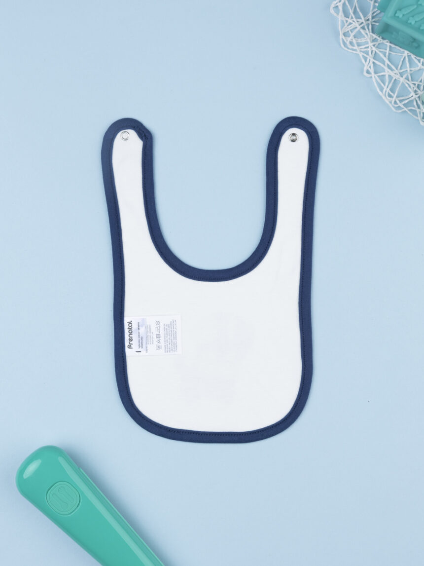 βρεφική σαλιάρα λευκή με σκυλάκι για αγόρι - Prénatal