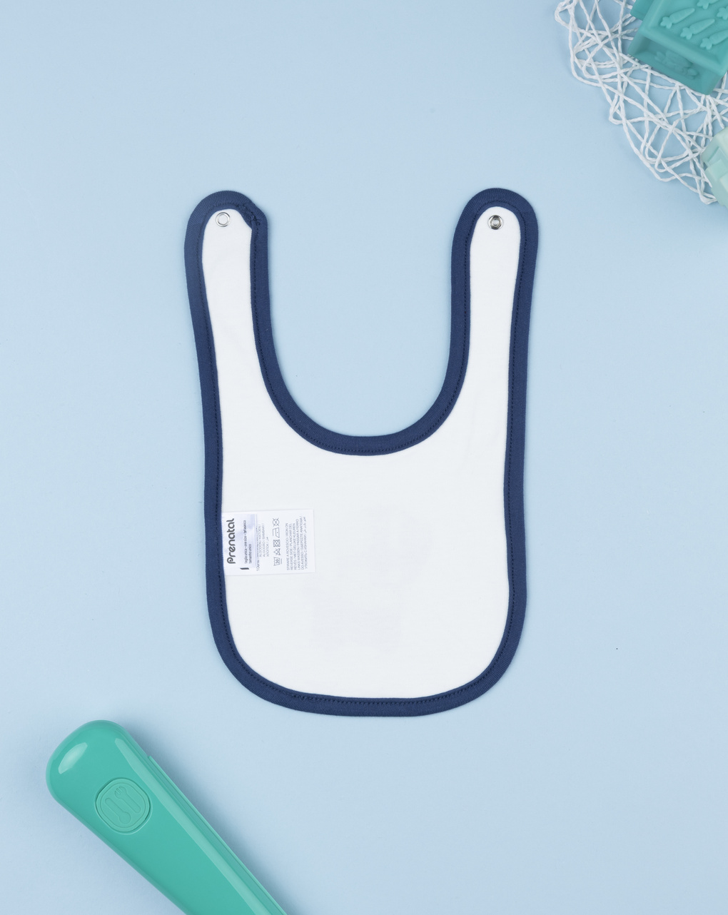 βρεφική σαλιάρα λευκή με σκυλάκι για αγόρι - Prénatal