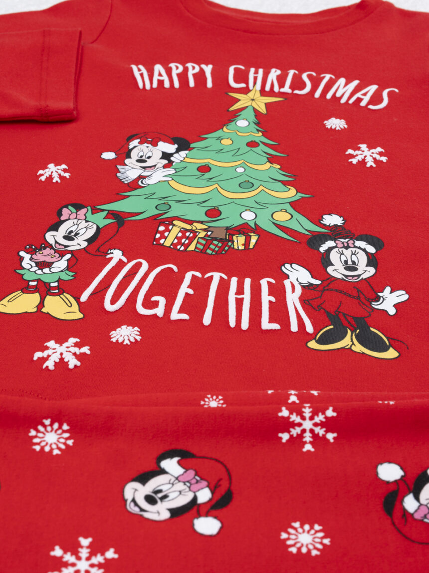 παιδική χριστουγεννιάτικη πιτζάμα κόκκινη minnie για κορίτσι - Prénatal