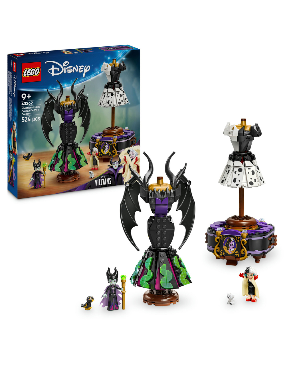 Lego disney maleficent's & cruella de vil's dresses 43262