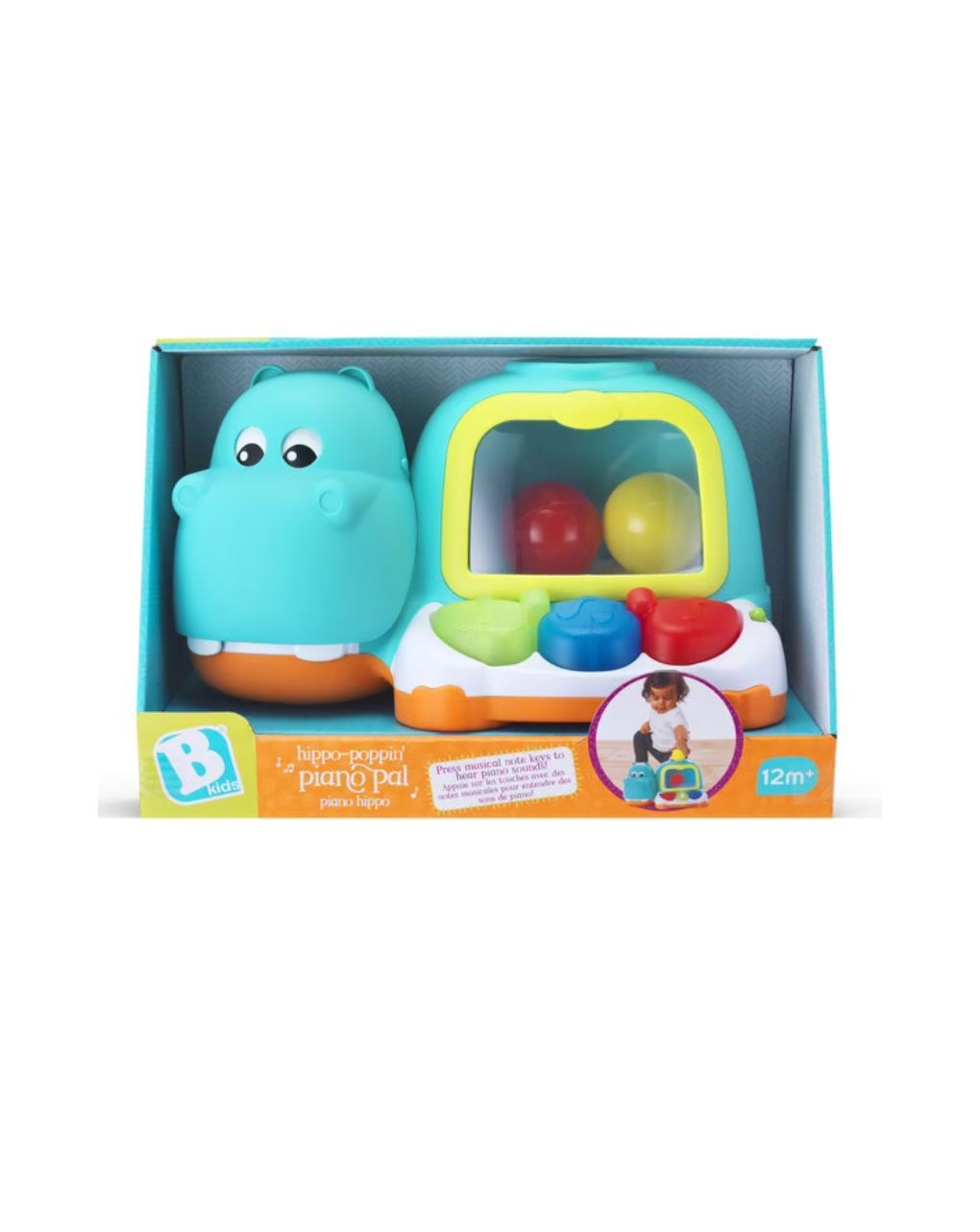 Bkids μουσικός ιπποπόταμος με 3 μπαλάκια