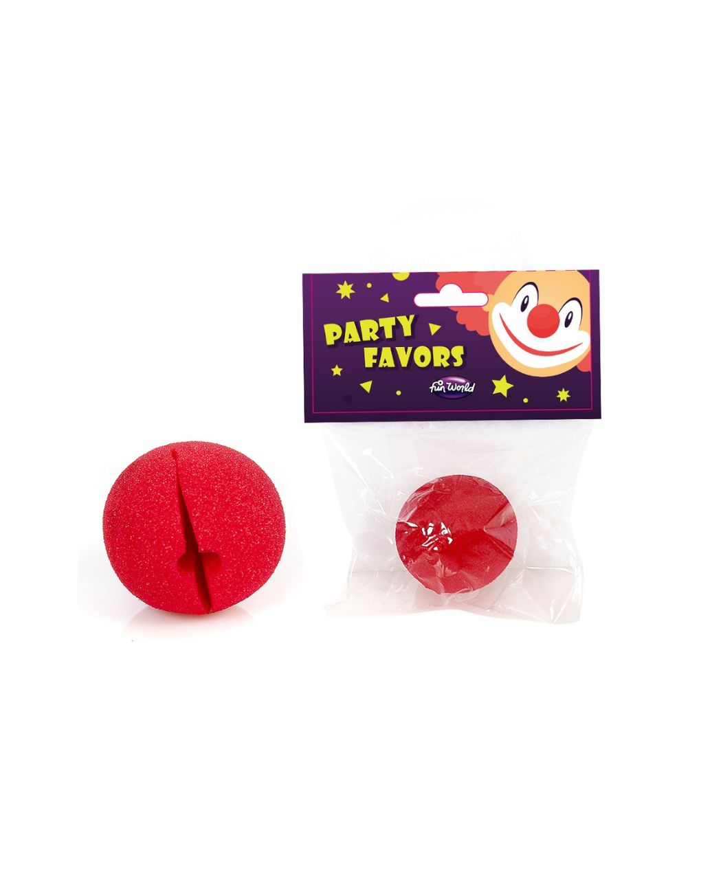 Fun world αποκριάτικη μύτη κλόουν 5cm ενηλίκων 7838
