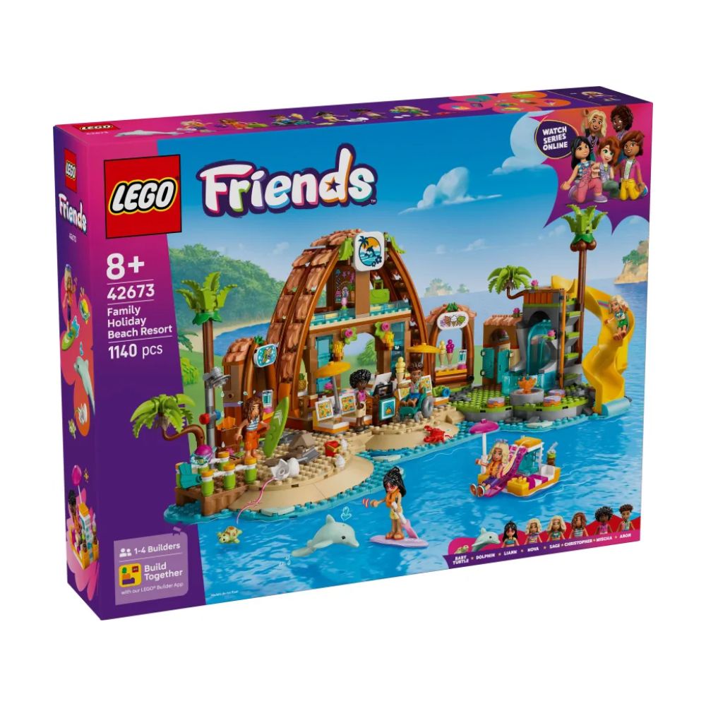 Lego friends family vacation beach resort 42673