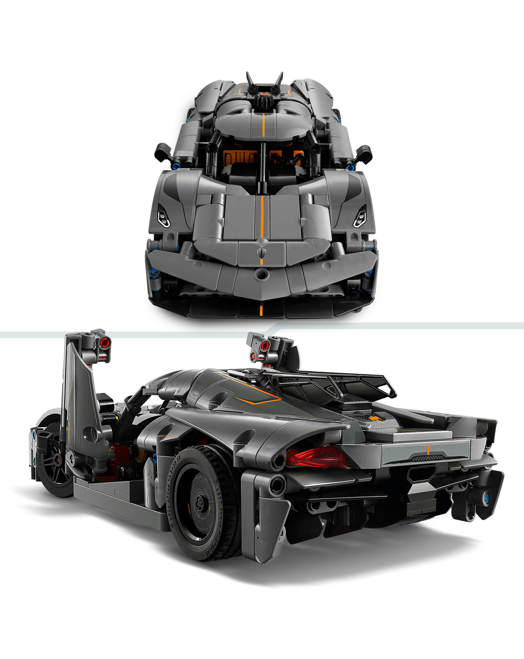 Lego technic koenigsegg jesko absolut grey hypercar 42173 - Lego